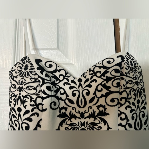 Strapless Black/ White Formal Dress - Picture 3 of 6